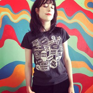 Social/Eco Activist Multiple Slogan T-Shirt, Medium, SOLD OUT